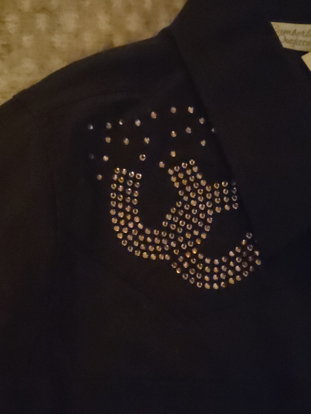 Women's Black Embellished Button-Up Jacket - Picture 2 of 4